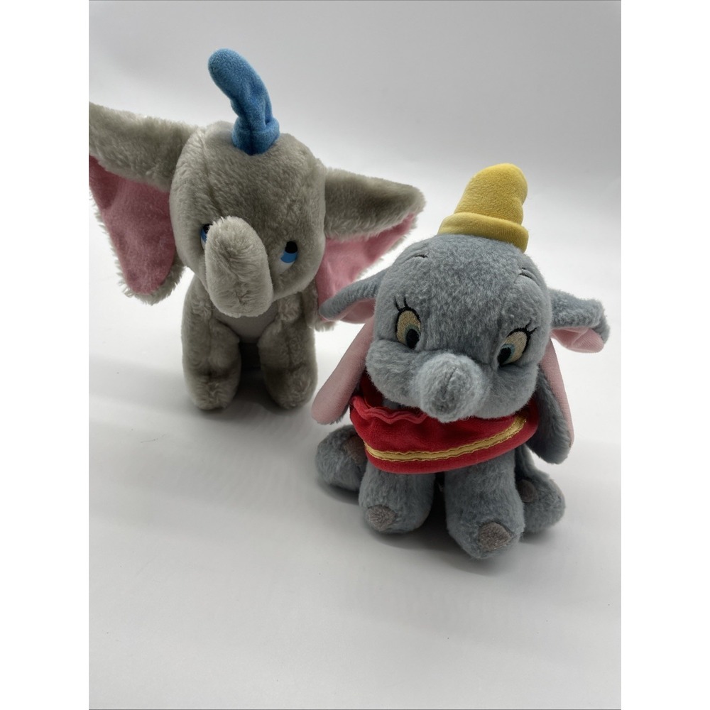 2 Walt Disney Company Vtg Dumbo‎ Plushes Elephant